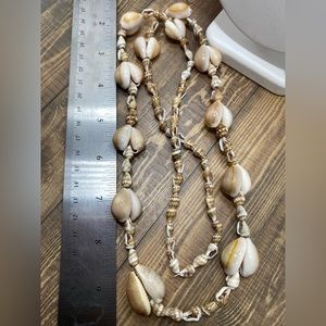 Sea shell beaded summer beach long necklace